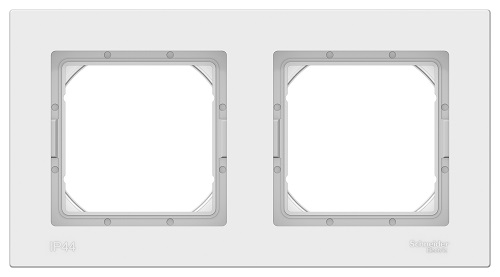 

Рамка Systeme Electric ATN440102 AtlasDesign AQUA, 2-постовая, IP44, белая, ATN440102