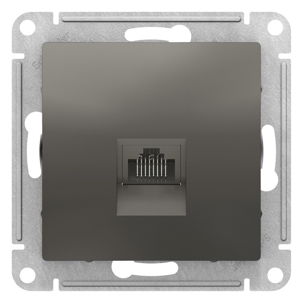 

Розетка Systeme Electric ATN000983 AtlasDesign, компьютерная, RJ45, механизм, сталь, ATN000983