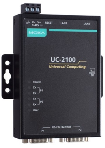 

Платформа MOXA UC-2111-LX компьютерная для приложений IIoT с процессором 600 МГц, 512 MB RAM, встроенной памятью 8 Гб eMMC с ОС Linux (Debian 9), 2 Et, UC-2111-LX