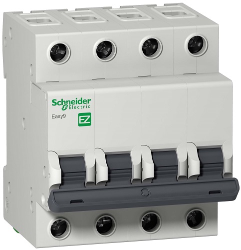 

Автоматический выключатель Schneider Electric EZ9F34463 Easy9 - 4P, тип хар-ки C, 63 А, 400 В AC, 4.5кА, EZ9F34463