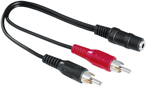 

Кабель аудио HAMA 00122375 2*RCA (m)/Jack 3.5 (f) 0.1м, черный, 00122375