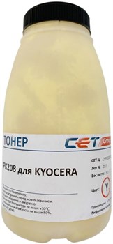 Тонер CET OSP0208Y-50 PK208 желтый бутылка 50гр. для принтера Kyocera Ecosys M5521cdn/M5526cdw/P5021