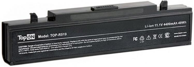 Аккумулятор для ноутбука Samsung TopOn TOP-R519 для моделей R418, R425, R470, R480, R505, R507, R525, R730, RV410 Series. 11.1V 4400mAh 49Wh