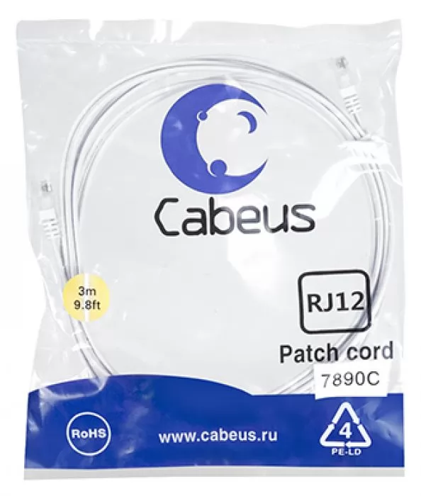 Cabeus PC-TEL-RJ12-3m