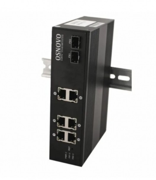 

Коммутатор PoE OSNOVO SW-8062/IC промышленный Gigabit Ethernet на 8 портов: 6 x GE (10/100/1000Base-T) с PoE (до 30W) + 2 x GE SFP (1000Base-X). Вход, SW-8062/IC