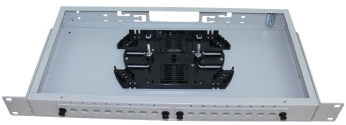 цена Кросс оптический стоечный TopLAN КРС-Top-1U-16LC/U-OS2-GY 16 LC/UPC адаптеров, одномодовый, 1U, серый, укомплектованный,