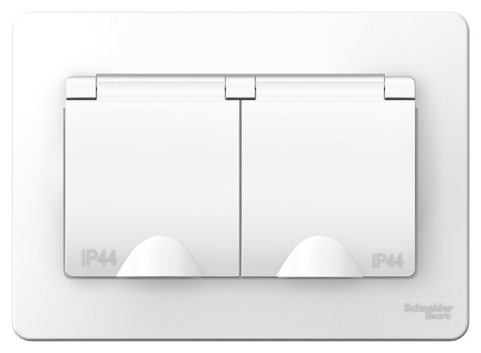 

Розетка Systeme Electric BLNRS441121 2-ая с/з со шторками IP44, 16А, 250В (белый) внутр, BLNRS441121