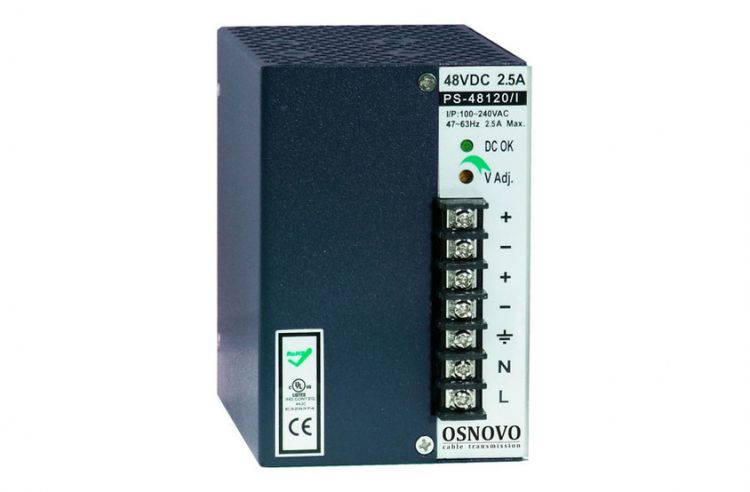 

Блок питания OSNOVO PS-48120/I промышленный. DC48V, 2,5A (120W). Диапазон входных напряжений: AC100-240V. КПД: 83%. Регулировка выходного напряжения в, PS-48120/I