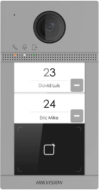 Вызывная панель HIKVISION DS-KV8213-WME1(C)/Flush 2Мп IP на двух абонентов с ИК-подсветкой и Wi-Fi