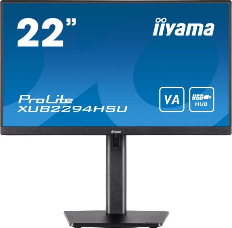 

Монитор 21,5" Iiyama XUB2294HSU VA LED 1ms 16:9 HDMI M/M матовая HAS Piv 250cd 178гр/178гр 1920x1080 DP FHD USB черный, XUB2294HSU