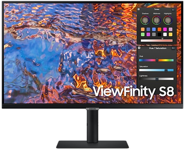 Монитор 27" Samsung ViewFinity S8 S80PB UHD 3840x2160 IPS LED 5ms 16:9 HDMI HAS Piv 1000:1 400cd 178гр/178гр DP