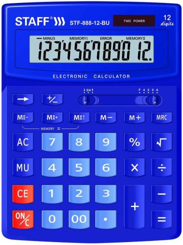 Калькулятор настольный STAFF STF-888-12-BU