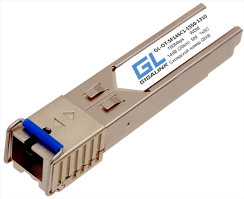 Модуль SFP GIGALINK GL-OT-SF14SC1-1310-1550 WDM, 100/155 Мбит/c, одно волокно SM, SC, Tx:1310/Rx:1550 нм, 14 дБ (до 20 км) (GL-09T)