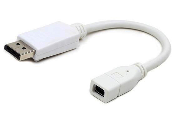 

Переходник Cablexpert A-mDPF-DPM-001-W miniDisplayPort - DisplayPort, 20F/20M, длина 16см, белый, пакет, A-mDPF-DPM-001-W