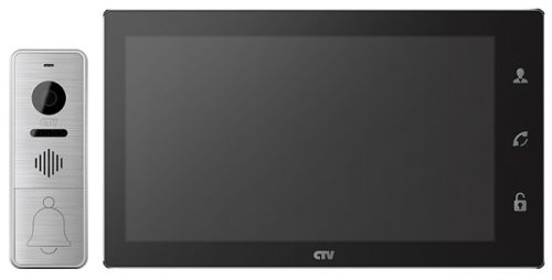 Комплект CTV CTV-DP4106AHD панель CTV-D4000FHD, монитор CTV-M4106AHD Full HD, с экраном 10, Hands free, детектор движения, технология Touch Screen дл