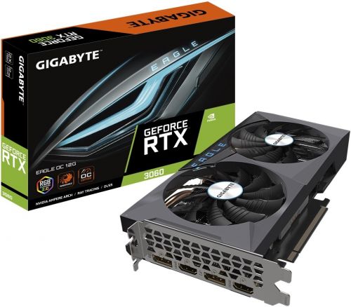 

Видеокарта PCI-E GIGABYTE GeForce RTX 3060 EAGLE OC (GV-N3060EAGLE OC-12GD), GeForce RTX 3060 EAGLE OC (GV-N3060EAGLE OC-12GD)