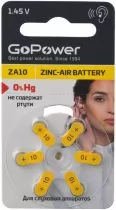 GoPower ZA10 BL6 Zinc Air