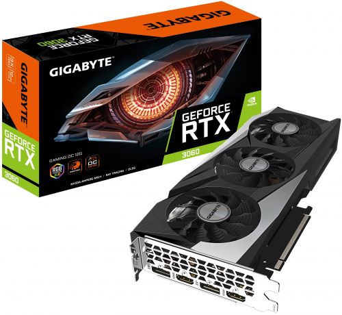 

Видеокарта PCI-E GIGABYTE GeForce RTX 3060 GAMING OC (GV-N3060GAMING OC-12GD), GeForce RTX 3060 GAMING OC (GV-N3060GAMING OC-12GD)