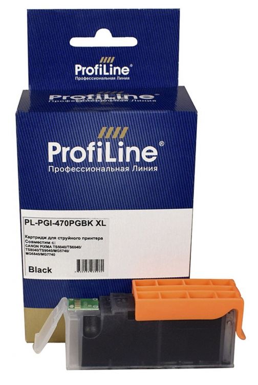 

Картридж ProfiLine PL_PGI-470PGBK_BK струйный XL для принтеров Canon PIXMA TS5040/TS6040/TS8040/TS9040/MG5740/MG6840/MG7740 с чернилами на водной осно, PL_PGI-470PGBK_BK