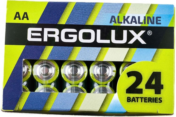 

Батарейка Ergolux LR6 BP-24 Alkaline LR6/AA, 1,5 В, 2700 мА.ч, 24 шт в упаковке (14212), LR6 BP-24