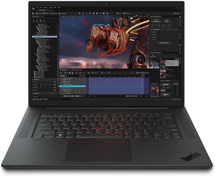 

Ноутбук Lenovo ThinkPad P1 Gen 6 21FV000CUE i9-13900H/32GB/1TB SSD/RTX 2000ADA 8GB/16" WQXGA IPS/BT/WiFi/Cam/Win11Pro/black, ThinkPad P1 Gen 6