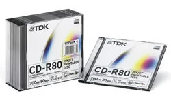 TDK CD-R80PWWSCA10-L