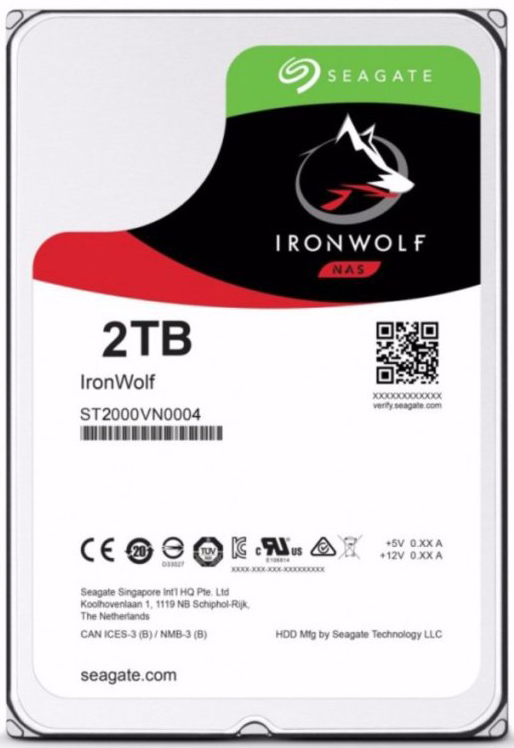 Жесткий диск 2TB SATA 6Gb/s Seagate ST2000VN004 3.5" IronWolf 5900rpm 64MB Bulk