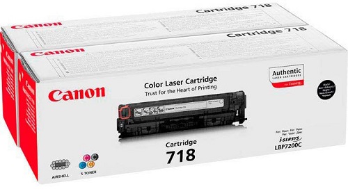 

Тонер-картридж Canon 718 2662B005 Black Twin 2P для i-SENSYS LBP7200Cdn/7210Cdn/7660CDN/7680CX, MF8330Cdn/8340Cdn/8350Cdn/8360Cdn/8380Cdw (6800 стр), 718