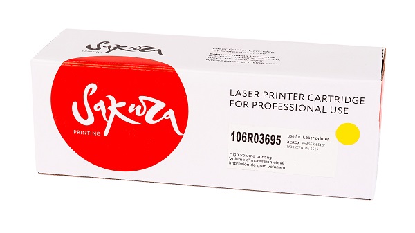 Картридж Sakura SA106R03695 для Xerox Phaser 6510, WC 6515, желтый, 4300 к.