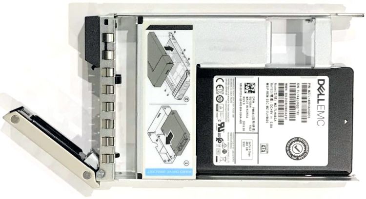 Жесткий диск SATA 960GB Dell 400-AXSE SSD, Read Intensive, 6Gbps, 512, 2,5