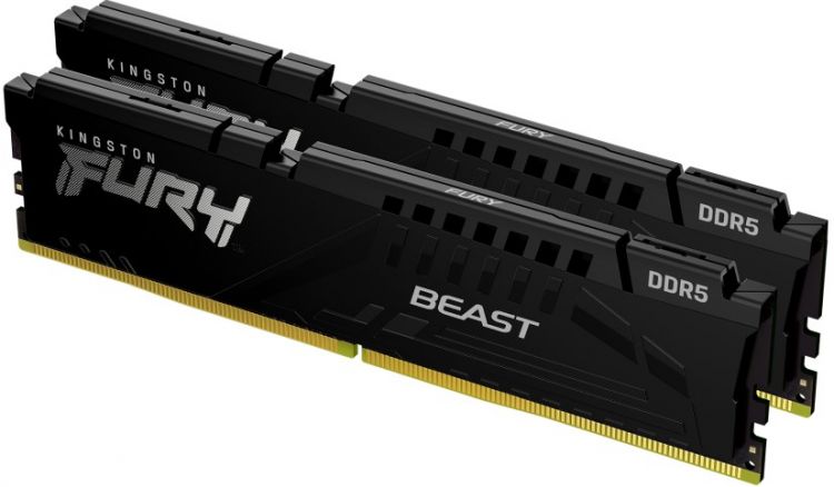 

Модуль памяти DDR5 64GB (2*32GB) Kingston FURY KF560C40BBK2-64 Beast Black, PC5-48000, 6000MHz CL40, 1.35V, 288-Pin 16Gbit, KF560C40BBK2-64