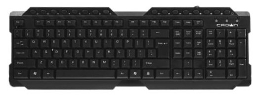 Клавиатура Crown CMK-157T CM000003428 черная, 120 клавиш (16 мультимедийных), 1,8 м
