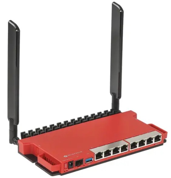 Роутер Mikrotik L009UiGS-2HaxD-IN 1xSFP port (2.5G supported); 8xGigabit LAN ports (Ether8 has Passive PoE out); 1xSerial console port (RJ45); 1xUSB3.