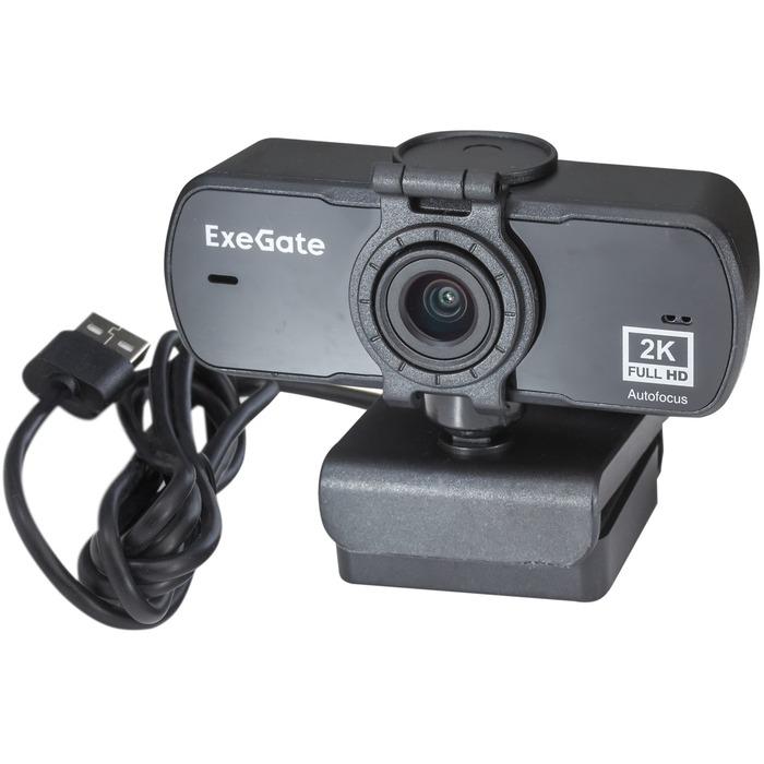 Веб-камера Exegate Stream C940 Wide 2K T-Tripod EX294582RUS (матрица 1/3 4 Мп, 2560x1440, 30fps, 4-линзовый объектив, USB, автоматический фокус, микр 10pcs 1 4 inch folding d ring dslr camera tripod screw adapter mount for tripod ball head plate monopod tripod handle screw