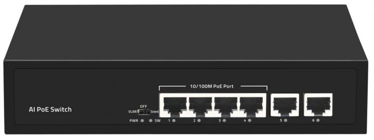 

Коммутатор Smartec ST-NS004MB-MD неадминистрируемый, 4 RJ-45 POE порта (10/100 Мбит/с), 2 RJ-45 Uplink порта (10/100 Мбит/с), ST-NS004MB-MD