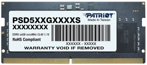 Модуль памяти SODIMM DDR5 8GB Patriot Memory PSD58G480041S Signature PC5-38400 4800MHz CL40 1.1V RTL - фото 1