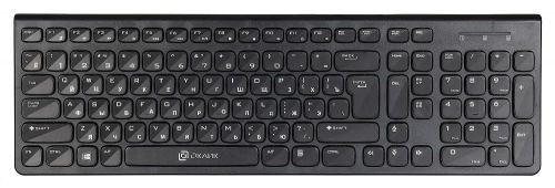 Клавиатура Oklick 590M черный USB slim Multimedia