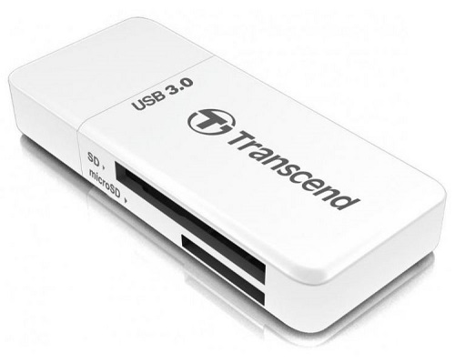 Карт-ридер внешний Transcend TS-RDF5W SD/microSD, USB 3.0, белый