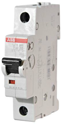 

Автоматический выключатель ABB 2CDS251001R0205 S201 1P 20A (B) 6kA, 2CDS251001R0205