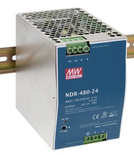 

Преобразователь AC-DC сетевой Mean Well NDR-480-24, NDR-480-24