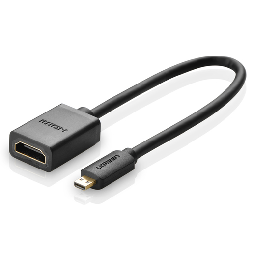 

Кабель интерфейсный UGREEN 20134 micro HDMI male to HDMI female, 22 см, черный, 20134