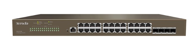 

Коммутатор Tenda TEG5328F Layer 3, 24-1GbE, 4-SFP, SNMP, telnet, Web, CLI, настольный/настенный, серый, TEG5328F