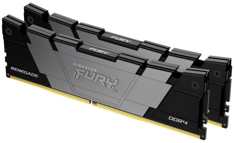 Модуль памяти DDR4 64GB (2*32GB) Kingston FURY KF432C16RB2K2/64 Renegade Black XMP 3200MHz CL16 2RX8 1.35V 288-pin 16Gbit