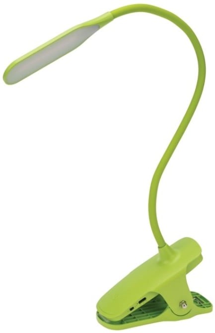 Светильник Rexant 609-036 настольный Click 4Вт, LED, 4000К, диммируемый 3 ступени, заряжаемый, на прищепке, зеленый