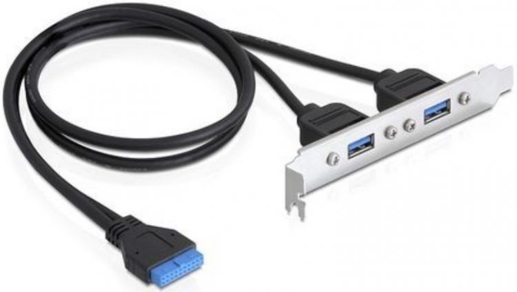 Адаптер ASIA ASIA BRACKET USB 3.0 2 PORT USB Bracket 2xUSB3.0 Bulk фотографии