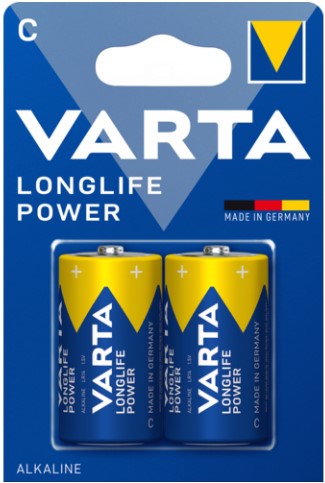 

Батарейка Varta LONGLIFE LR14 C 04114101412 BL2 Alkaline 1.5V, LONGLIFE LR14 C