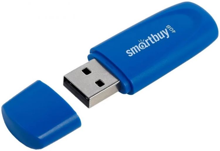 

Накопитель USB 2.0 4GB SmartBuy SB004GB2SCB Scout синий, SB004GB2SCB