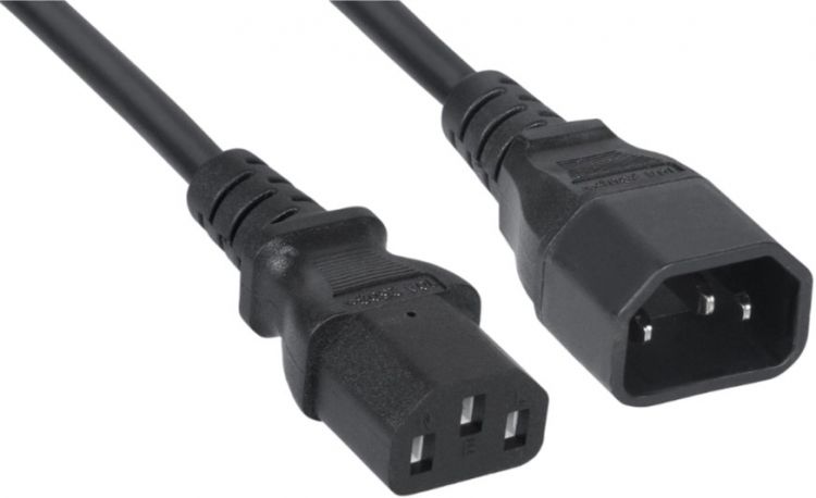 Комплект кабелей Filum FL-PC-C13/C14-C1-1.0-BK 5шт, ПВС-АП 3x1.0 С13 - C14, 220/250В, 10А, чёрный, 1м