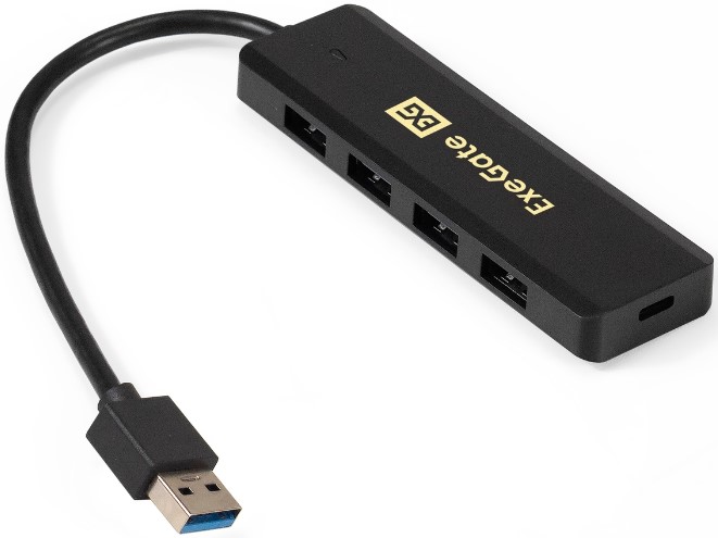 

Концентратор Exegate EX293980RUS 4-в-1 (кабель-адаптер USB3.0 --> 4xUSB3.0, Plug&Play, черный), EX293980RUS