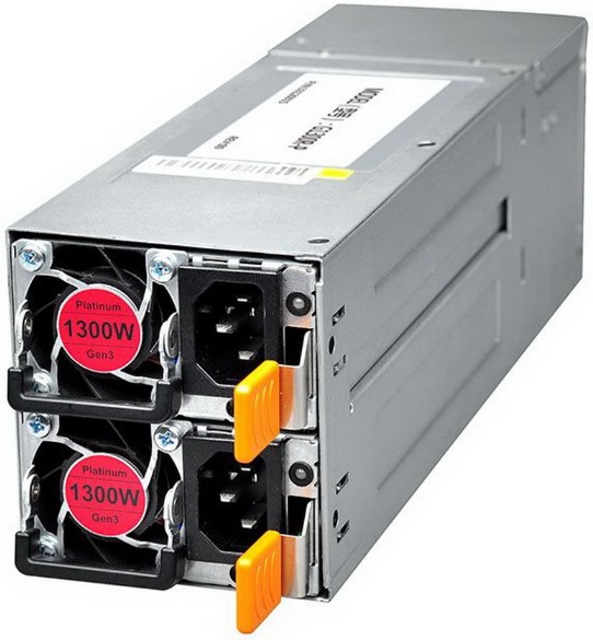 цена Блок питания Gooxi GC1300PMP 1+1 1300W CRPS, 80+ Platinum, with PM-bus and HVDC support, for 2U/3U/4U server chassis, форм-фактор: Redundant 2U, два в